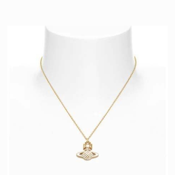 🔹️Vivienne Westwood🔹️ Cassie Bas Relief Silver with Orb Motif Pendant - Picture 4 of 4